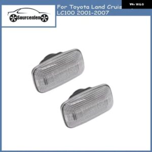 車用サイドフェンダーマーカーランプ ウィンカーライト 電球 付き 81731-20192 81731-20191 トヨタ ランドクルーザー J100 LC100 2001-2007