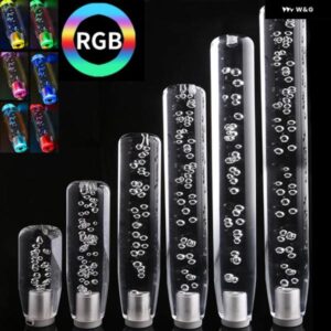 汎用 RGB シフト ノブスティック ライト付き/ライトなし クリスタル マニュアル トランス ミッション バブルギアシ??フター 10CM/15CM/20CM/25CM/30CM