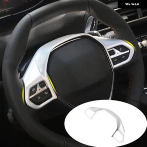 車 ステアリングホイール パネル カバー スパンコール トリム プジョー 3008 GT 4008 5008 2018-23アクセサリー