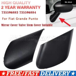 左/右ミラー カバー バルブ ステムカバー 適合FIAT PUNT 735596883 ABARTH 595 695 バックミラー カバー プレートシェル