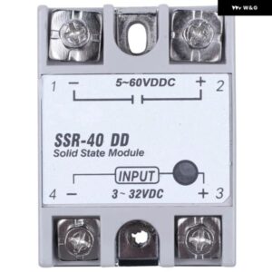 単相ソリッドステートリレー DC-DC SSR-40DD 40A DC3-32V DC5-60V ホワイト+シルバー