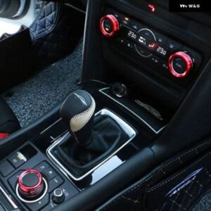 車用 エアコン ヒート コントロール スイッチノブ 装飾 カバー リング マツダ3 CX-4 アテンザ CX-5 2017-20