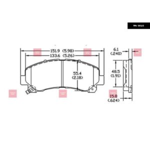 フロントセラミックブレーキ パッド MG T60 T70 MAXUS T60 T70 2019-2024 2.0T ディーゼル エンジン