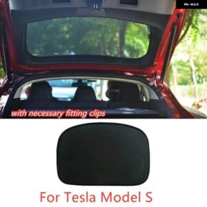 リア トランク シェード ウィンドウサンシェード プライバシー スリープネット メッシュカバー テスラ モデルS