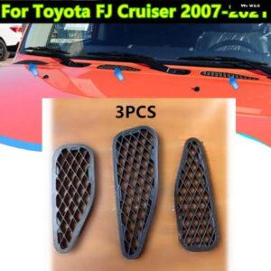トヨタ FJ クルーザー 2007-2021 エアカウル グリル フローヒーターダクトホールカバー 3個