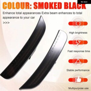 車用リアフェンダーランプ 赤色LEDサイド マーカーライト スモークレンズ 防水 インジケーター ライト クライスラー 300 2015-2022