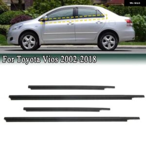 トヨタ ヴィオス 2002-2018 ウィンドウウェザーストリップ サイドドアガラスモールディング ゴム トリム シールベルト トリム 外装 自動車シール