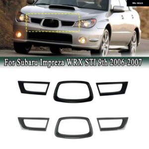 スバル インプレッサ WRX STI 9代目 2006-2007年式 フロント ラジエーター グリル メッシュデコレーション ステッカー エアベント スポイラー リング DIY