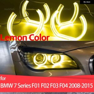 新型CS CSL スタイル レモンイエローエンジェルアイ BMW 7シリーズ F01 F02 F03 F04 730D 740D 740I 750I 760I DRL LED デイタイム ランニングライト
