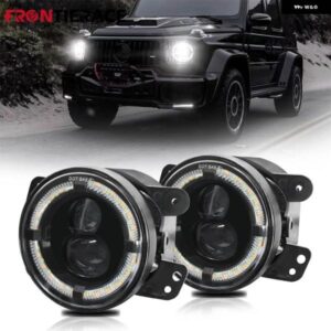 4インチ ジープ イエロー ホワイト オフロード フォグランプ フォグライト 200W ホワイト アンバー ハローリング DRL ジープ ラングラー JK LED