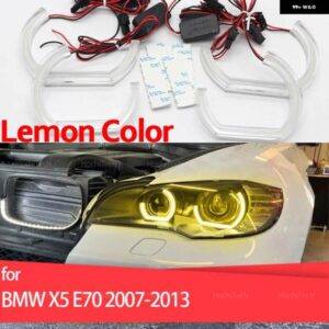 CS CSL スタイル レモンイエローエンジェルアイ BMW X5 E70 2007-13 DRL LED デイタイム ライトカー スタイリング