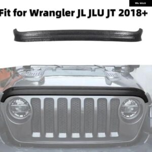 車用 ボンネット フロントカバー ベゼル ガード ボンネット エア ディフレクター シールド ブラック ラングラー JL JLU JT 2018-22 対応