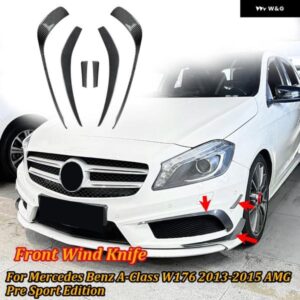 フロント カナード チューニング メルセデス ベンツ A クラス W176 2013-2015 AMG プレスポーツエディション フロント バンパー サイドスポイラー