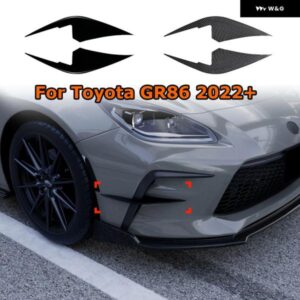 車用フロント バンパー トリム リップスポイラー トヨタ GR86 2022+ フロント バンパー トリム リップスポイラー ステッカー フェンダー カナード ブラック