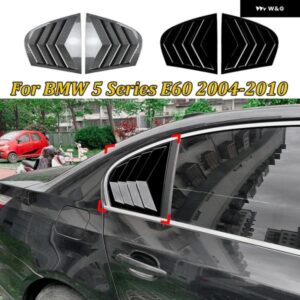 BMW 5シリーズ E60 2004-2010 車用 リアウィンドウシャッターカバー トリム ウィンドウルーバー サイドベント トリム 装飾 自動車アクセサリー