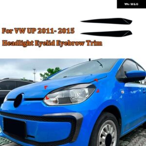 車用 ヘッドライト アイブロウ ABS 光沢ブラック VW UP 2011 - 15 ツーリング ステッカー ABS カバー トリム