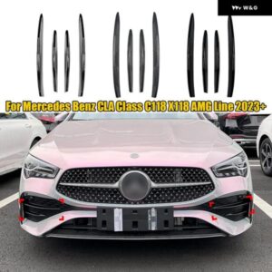 メルセデス ベンツ CLA クラス C118 X118 AMGライン 2023+ フェイスリフト フロント バンパー ウィンドナイフ フロントサイド バンパー スカート スポイラー
