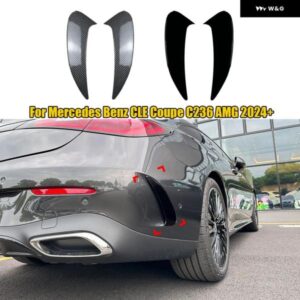 リア バンパー スポイラー サイド カナード スプリッター メルセデス ベンツ CLE クーペ C236 AMG 2024+ テールウィンドナイフ ステッカー フェンダー