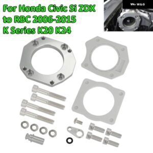 ホンダ シビック SI ZDX RBC 2006-2015 Kシリーズ K20 K24 スロットルボディ アダプター 車両 カスタム シルバー