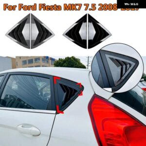 フォード フィエスタ MK7 7.5 2008-2017 車用 リアウィンドウ サイドルーバー シャッター トリム カバー カーボンルック/ フロントガラス シェード