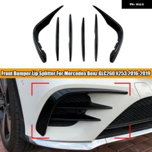 メルセデス ベンツ GLC クラス X253 2016-2019 GLC250 260 300 350 43 AMG 車用 フロント バンパー リップスプリッター スポイラー フォグライト トリム