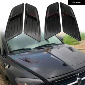 汎用 カーボン/ブラック車 装飾 セルエアフローインテークフードスクープ ボンネット ベントカバー ステッカー 装飾 スタイリング