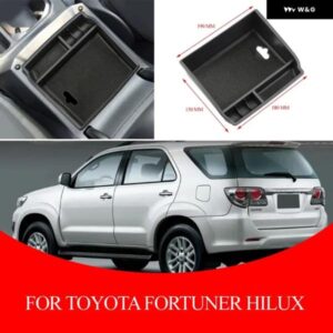 車用中央 アームレスト 収納 ボックス コンテナ オーガナイザー トヨタ フォーチュナー ハイラックス イノーバ レボ AN120 AN130 AN160 2016-2022