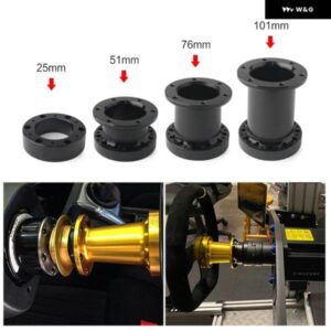 汎用 ステアリングホイール ハブ スペーサー 12/51/76/101MM ステアリングホイール ハブボスキット アダプター スペーサー ブラック