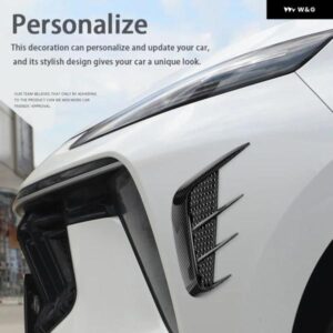 多目的カーボン車用サメえら模造通気口 サイドエアインレット フードデコレーション 車両エア アウトレット 車体 ステッカー ペア