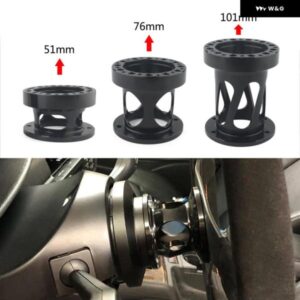 中空 汎用 ステアリングホイール ハブ スペーサー 12/51/76/101MM ステアリングホイール ハブボスキット アダプター スペーサー ブラック