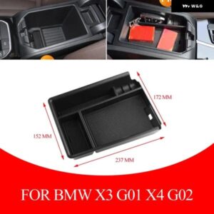 車用中央 アームレスト 収納 ボックス 補助 収納 センター コンソール オーガナイザー BMW X3 G01 X4 G02 2019 - 2024 アクセサリー