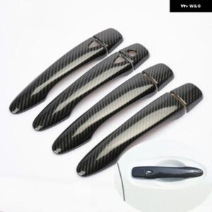 日産 キャシュカイ J11 2014 - 20 カーボン クローム カー ドアハンドル コーブ トリム スタイリング アクセサリー