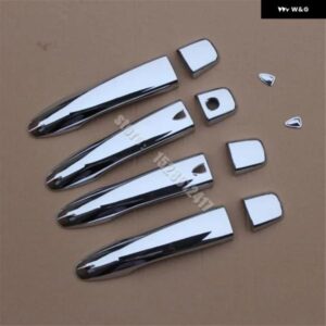 日産 キャシュカイ J11 2016 2017-2023 クローム ドアハンドル カバー ボウルカップキャップ トリム インサート ベゼル フレーム スマートキー