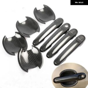 日産 ヴァーサ セダン ラティオ アルメーラ ルノー スカーラ 2012~2019 カーボン クローム カー ドアハンドル カバー トリム スタイリング アクセサリー