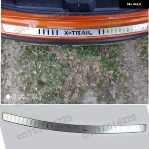 日産 X-TRAIL T32 2014 - 19 ステンレス リア バンパー プロテクター シル トランク トレッドプレート トリム