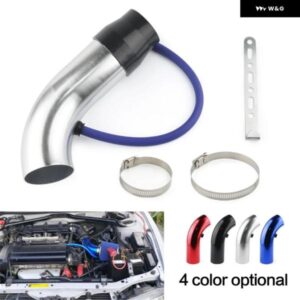 汎用 アルミ3インチ 75MM車用コールドエアインテーク システム ターボインダクション パイプ チューブ シルバーブラックレッドカラー