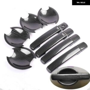 日産 キャシュカイ J10 2007 - 13 カーボン クローム カー ドアハンドル カバー ステッカー スタイリング アクセサリー