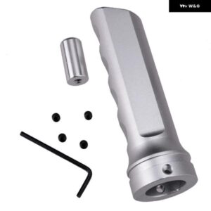 汎用 カーハンドブレーキカバー ハンドル プロテクター ハンドブレーキスリーブキット シルバーアルミ 合金