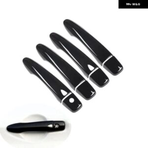 日産 マキシマ A36 2016 - 20 グロスブラッククローム ドアハンドル カバー キャッチキャップ トリム モールディング アクセサリー