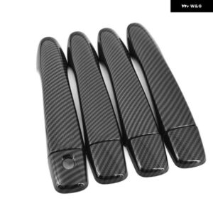 日産 ナバラ NP300 フロンティア D23 2015 -2020 カーボン クローム カー ドアハンドル ボウルカバー トリム アクセサリー ステッカー