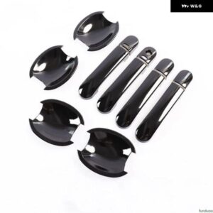 日産 キューブ Z11 2002 - 2008 光沢ブラック カー ドアハンドル カバー トリム カー スタイリング ステッカー オーバーレイ アクセサリー