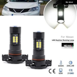 日産 PULSARC13NOTEE12 E-NV200VAN 5202PS19WPS24WH16 LED デイタイム ランニングライト バルブ CANバス DRL 車用 ヘッドランプ デイライト