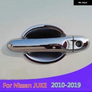 日産 JUKE 2010-2019 高級クローム ドアハンドル カバー インフィニティ ESQ 2011 - 14 アクセサリー ステッカー カー スタイリング