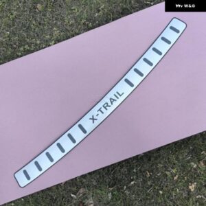 日産 X-TRAIL ローグ T33 2023 リアガードボード ステンレス リア バンパー プロテクター シル トランク トレッドプレート トリム