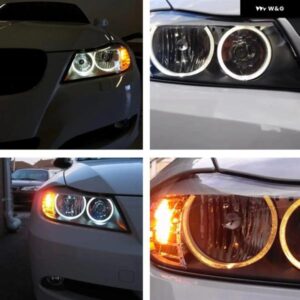 2個 LED エンジェルアイ マーカー 電球 20W キセノン ホワイト ハイパワー LED ライト BMW E90 3シリーズ 2006-2008