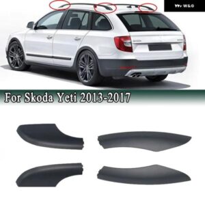 ルーフラックカバー SKODA YETI SUV 2013-2017 フロントリア ルーフラゲッジバーレールエンドシェル プラスチック カバー 交換用 OEM 5LD860146