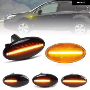 スバル フォレスター インプレッサ XV クロストレック クリアスモークレンズ LED サイドマーカーランプ アンバー フェンダー ウィンカーライト