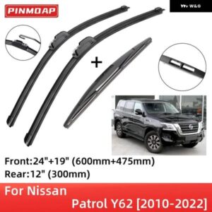 日産 パトロール Y62 2010-2022 フロントリア ワイパー ブレード ブラシカッターアクセサリー Jフック 2012 - 18