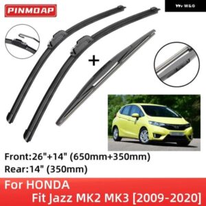 ホンダ ジャズ MK2 MK3 2009-2020 フロントリア ワイパー ブレード ブラシカッターアクセサリー Jフック 2012 - 17