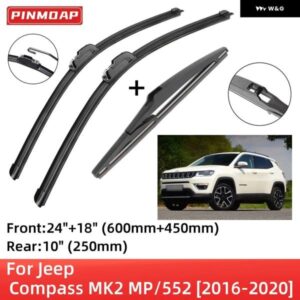 ジープ コンパス MK2 MP/552 2016-2020 フロント リア ワイパー ブレード ブラシ カッター アクセサリー Jフック 2016 - 20